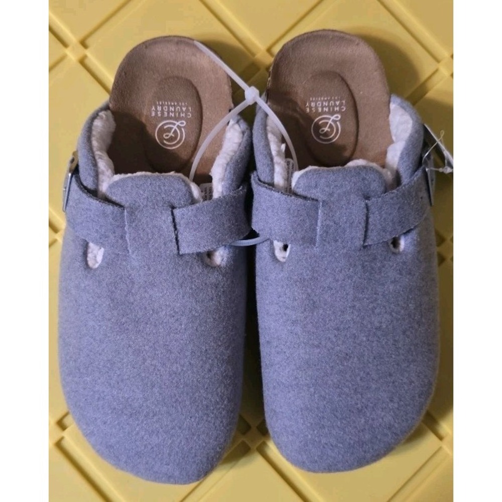 Chinese Laundry Koda Fur‎ Lined Warm Cozy Casual Slippers Women Size 8 Shoe NEW